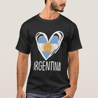 Patriotiska Argentina Han argentinska flaggan T Shirt