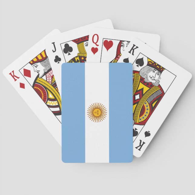 Patriotiska argentinska flaggspelkort casinokort (Baksidan)