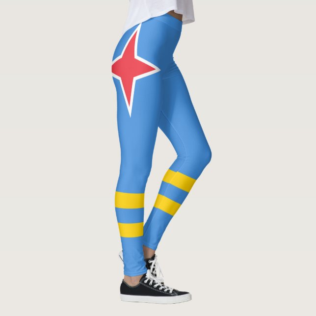 Patriotiska Arubaflaggan Leggings (Höger)