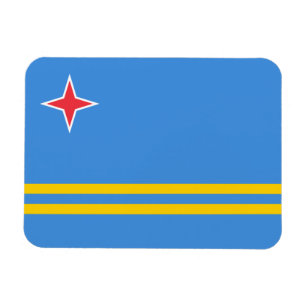Patriotiska Arubaflaggan Magnet