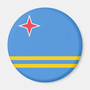 Patriotiska Arubaflaggan Magnet
