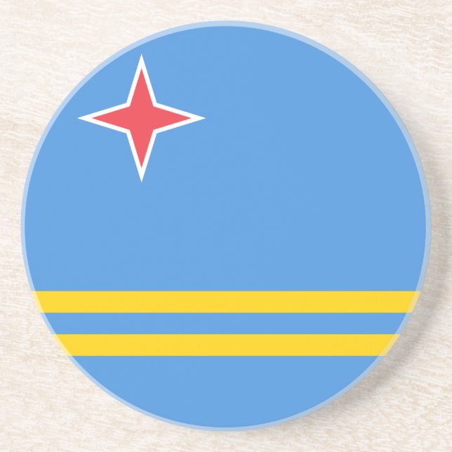 Patriotiska Arubaflaggan Underlägg (Framsidan)