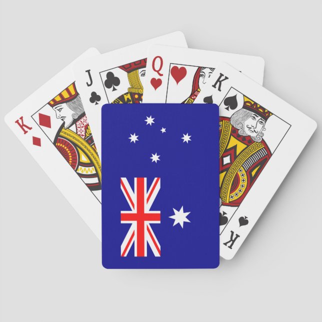 Patriotiska australienska flaggspelkort casinokort (Baksidan)