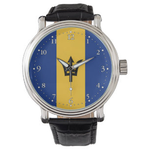Patriotiska Barbadosflaggan Armbandsur