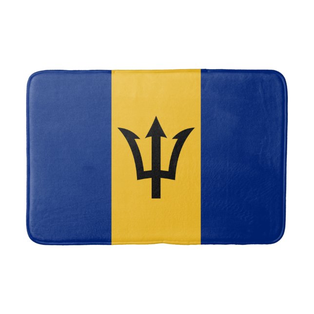 Patriotiska Barbadosflaggan Badrumsmatta (Framsidan)