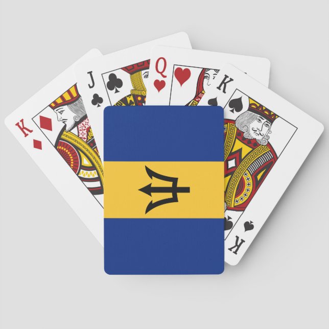 Patriotiska Barbadosflaggan Casinokort (Baksidan)