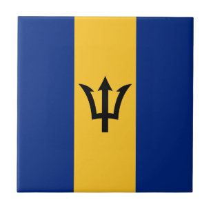 Patriotiska Barbadosflaggan Kakelplatta