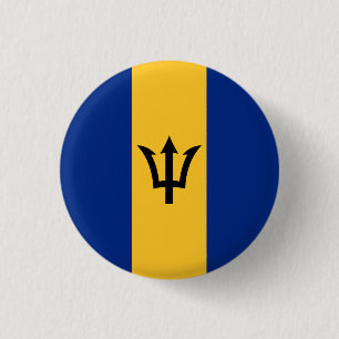 Patriotiska Barbadosflaggan Knapp