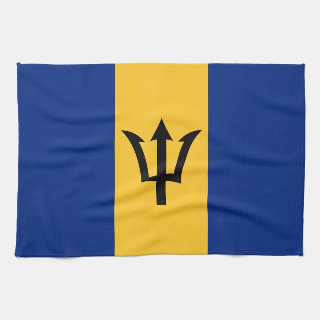 Patriotiska Barbadosflaggan Kökshandduk (Horisontell)