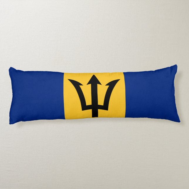 Patriotiska Barbadosflaggan Kroppskudde (Baksidan)
