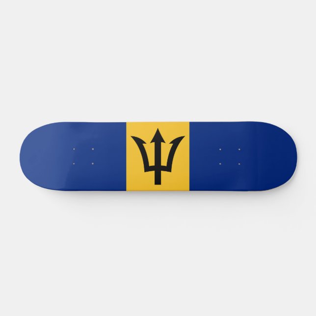 Patriotiska Barbadosflaggan Mini Skateboard Bräda 18,5 Cm (Horz)