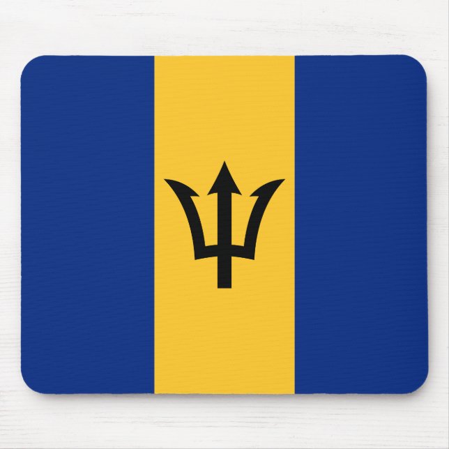 Patriotiska Barbadosflaggan Musmatta (Framsidan)