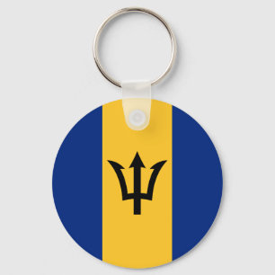 Patriotiska Barbadosflaggan Nyckelring