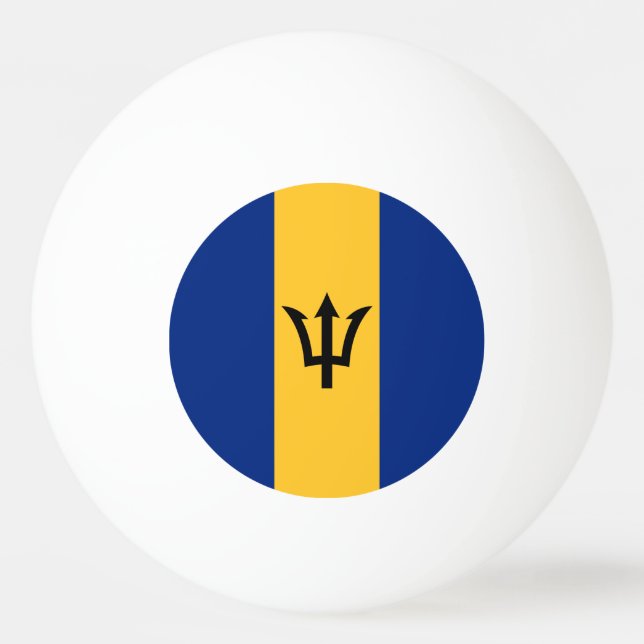 Patriotiska Barbadosflaggan Pingisboll (Baksidan)