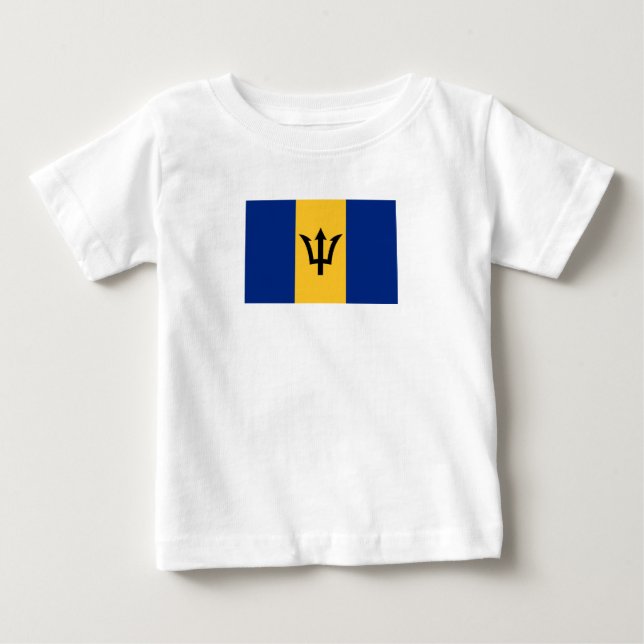 Patriotiska Barbadosflaggan T-shirt (Framsida)
