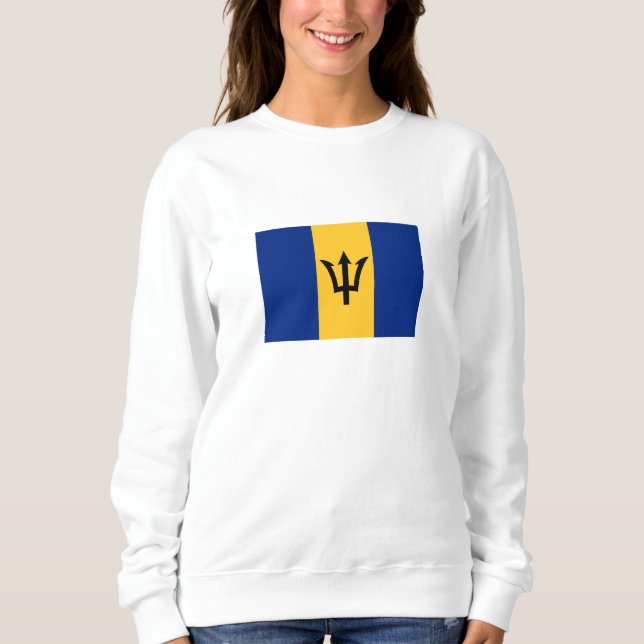 Patriotiska Barbadosflaggan T Shirt (Framsida)