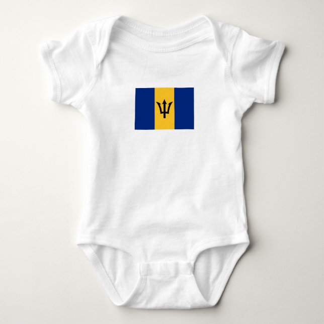Patriotiska Barbadosflaggan Tee (Framsida)