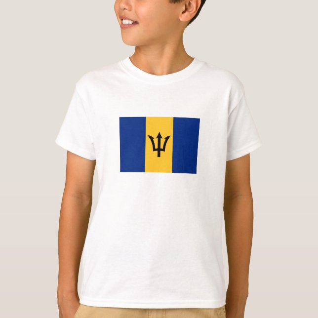 Patriotiska Barbadosflaggan Tee (Framsida)
