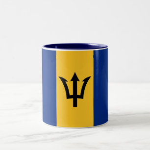 Patriotiska Barbadosflaggan Två-Tonad Mugg