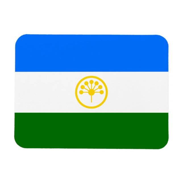 Patriotiska Bashkortostan Flagga Magnet (Horisontell)