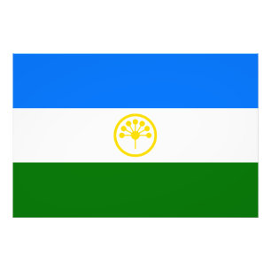 Patriotiska Basjkirien Flagga Fototryck