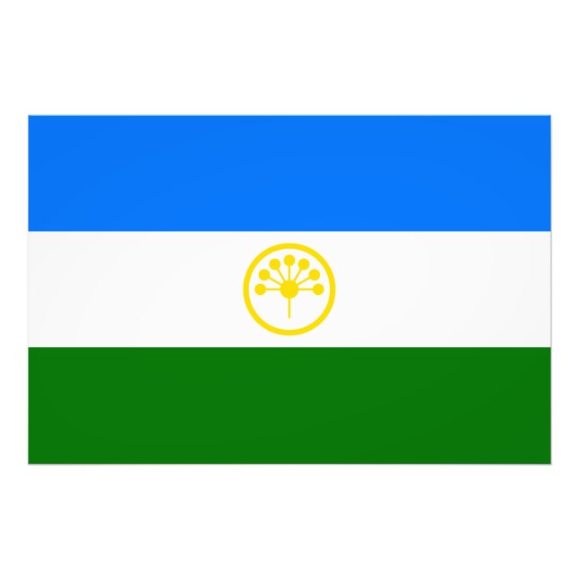 Patriotiska Basjkirien Flagga Fototryck (Framsidan)