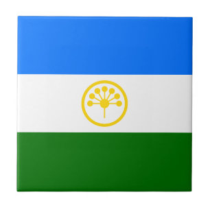 Patriotiska Basjkirien Flagga Kakelplatta