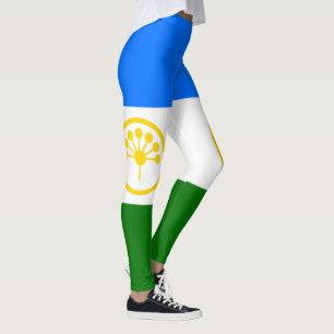Patriotiska Basjkirien Flagga Leggings