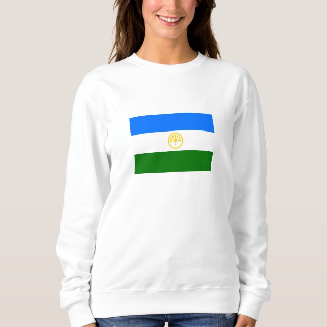 Patriotiska Basjkirien Flagga T Shirt (Framsida)