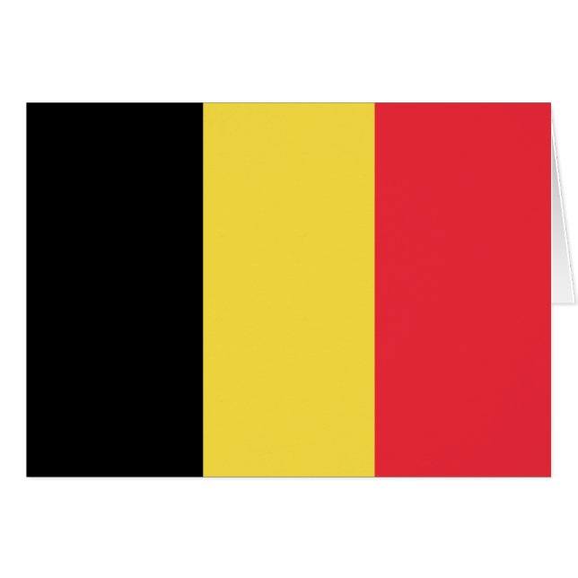 Patriotiska belgiska flaggan hälsningskort (Framsidan Horizontal)