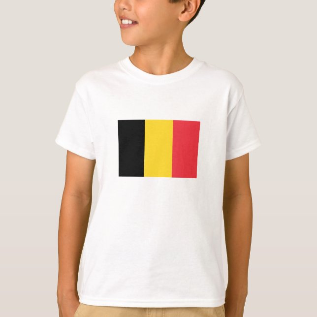 Patriotiska belgiska flaggan t shirt (Framsida)