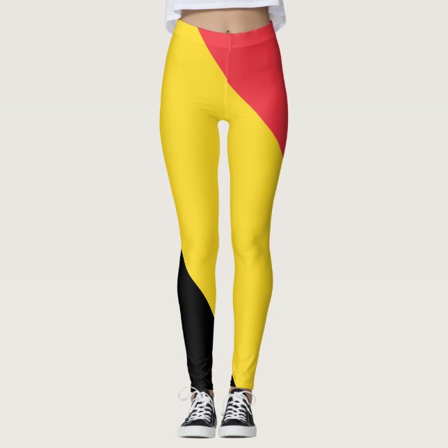 Patriotiska belgiska flaggleggings leggings (Framsida)