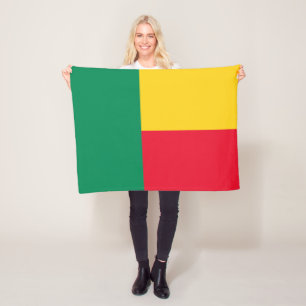 Patriotiska Benin Flagga Fleecefilt