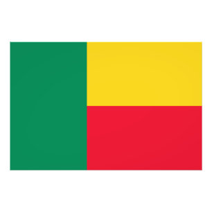 Patriotiska Benin Flagga Fototryck
