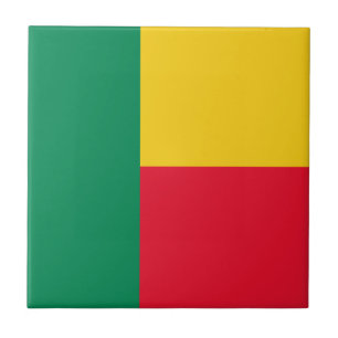 Patriotiska Benin Flagga Kakelplatta
