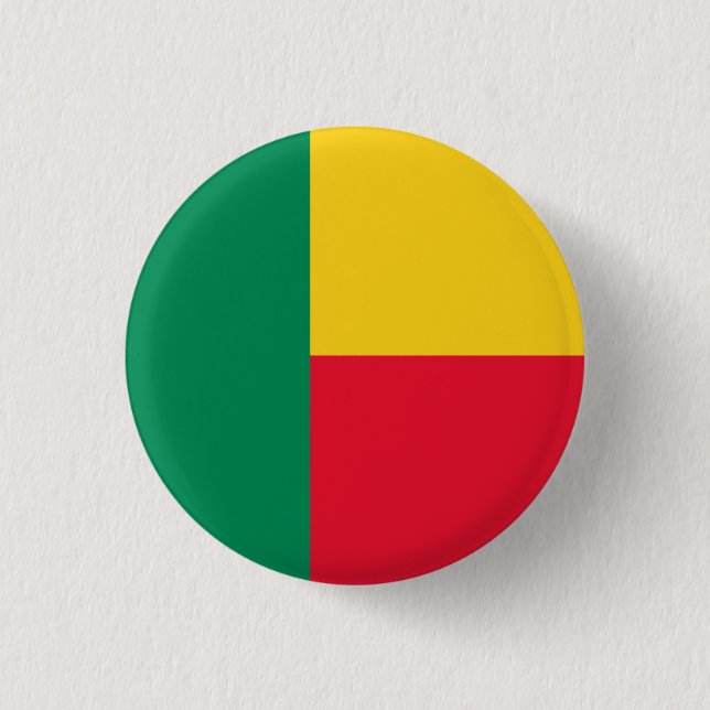 Patriotiska Benin Flagga Knapp (Framsida)