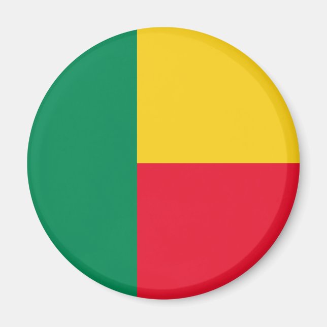 Patriotiska Benin Flagga Magnet (Framsidan)