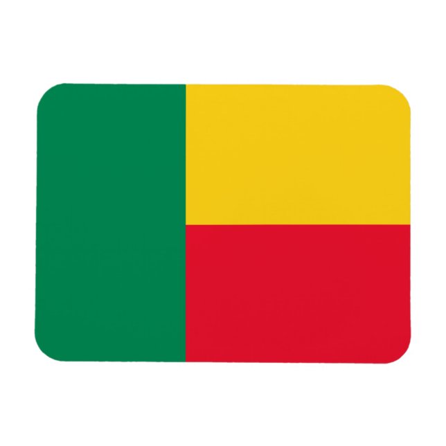 Patriotiska Benin Flagga Magnet (Horisontell)
