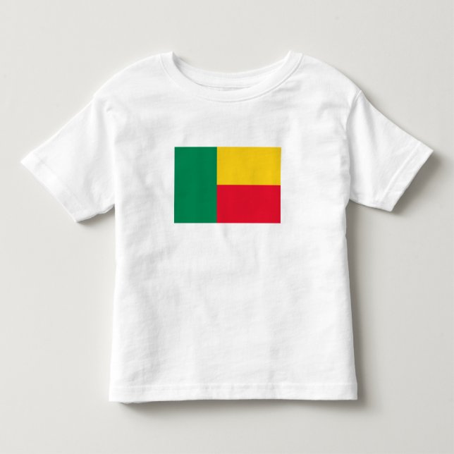 Patriotiska Benin Flagga T Shirt (Framsida)