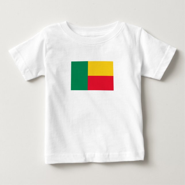Patriotiska Benin Flagga T Shirt (Framsida)