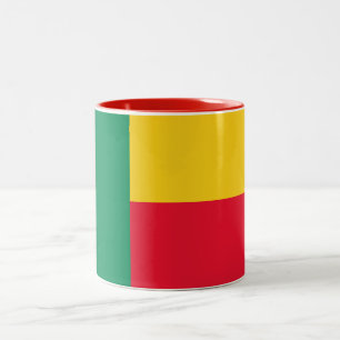 Patriotiska Benin Flagga Två-Tonad Mugg