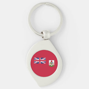 Patriotiska Bermudaförbundet Swirl Silverfärgad Nyckelring