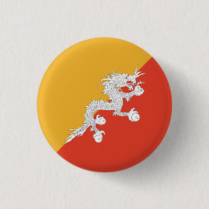 Patriotiska Bhutans flagga Knapp