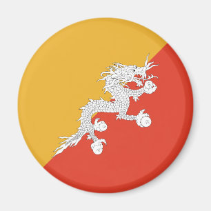 Patriotiska Bhutans flagga Magnet