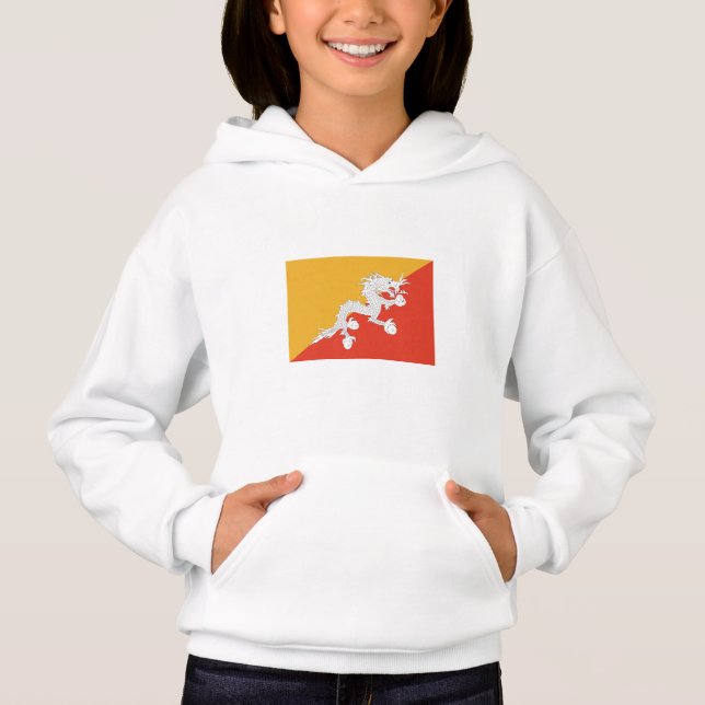 Patriotiska Bhutans flagga T Shirt (Framsida)