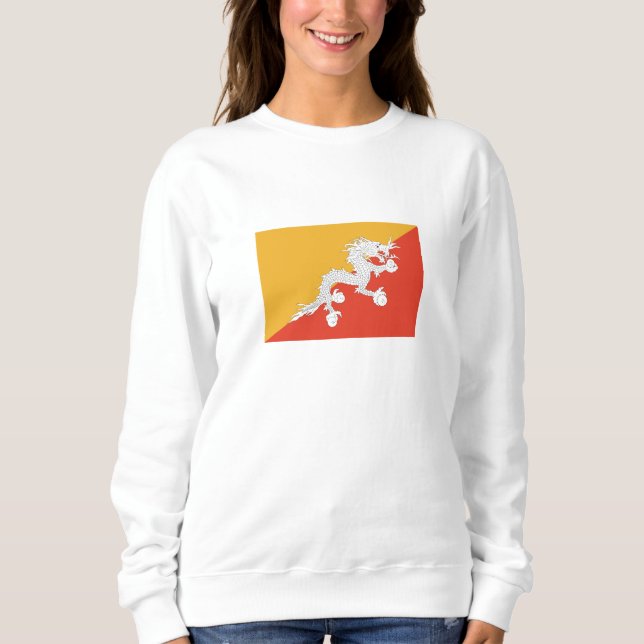 Patriotiska Bhutans flagga T Shirt (Framsida)