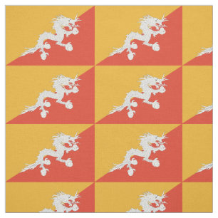 Patriotiska Bhutans flagga Tyg