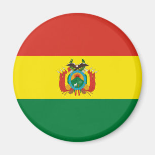 Patriotiska Bolivia-flaggan Magnet
