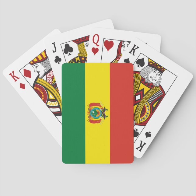 Patriotiska Bolivia Flaggspelkort Casinokort (Baksidan)
