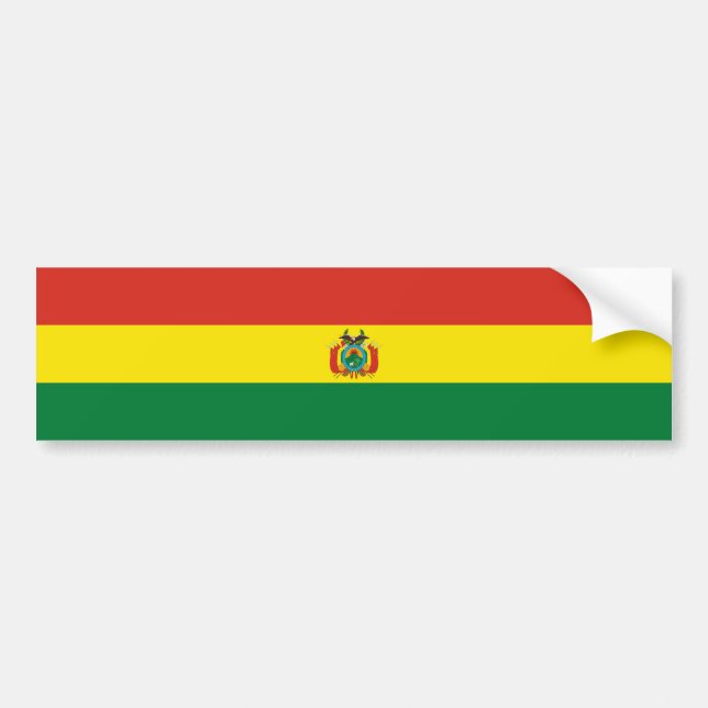 Patriotiska Boliviaflaggan Bildekal (Framsidan)